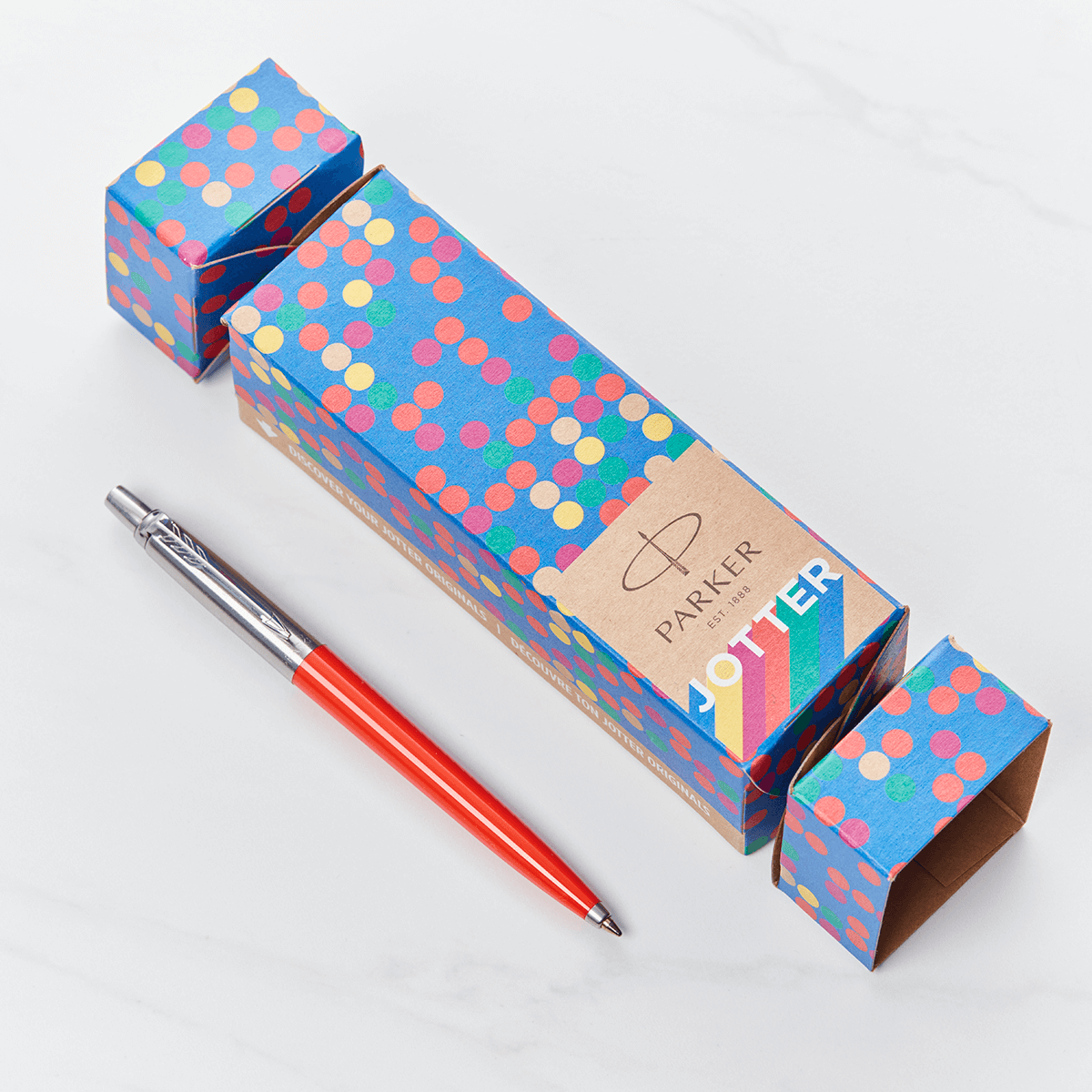 Parker Jotter Pen Cracker Gift Set - Vermillion