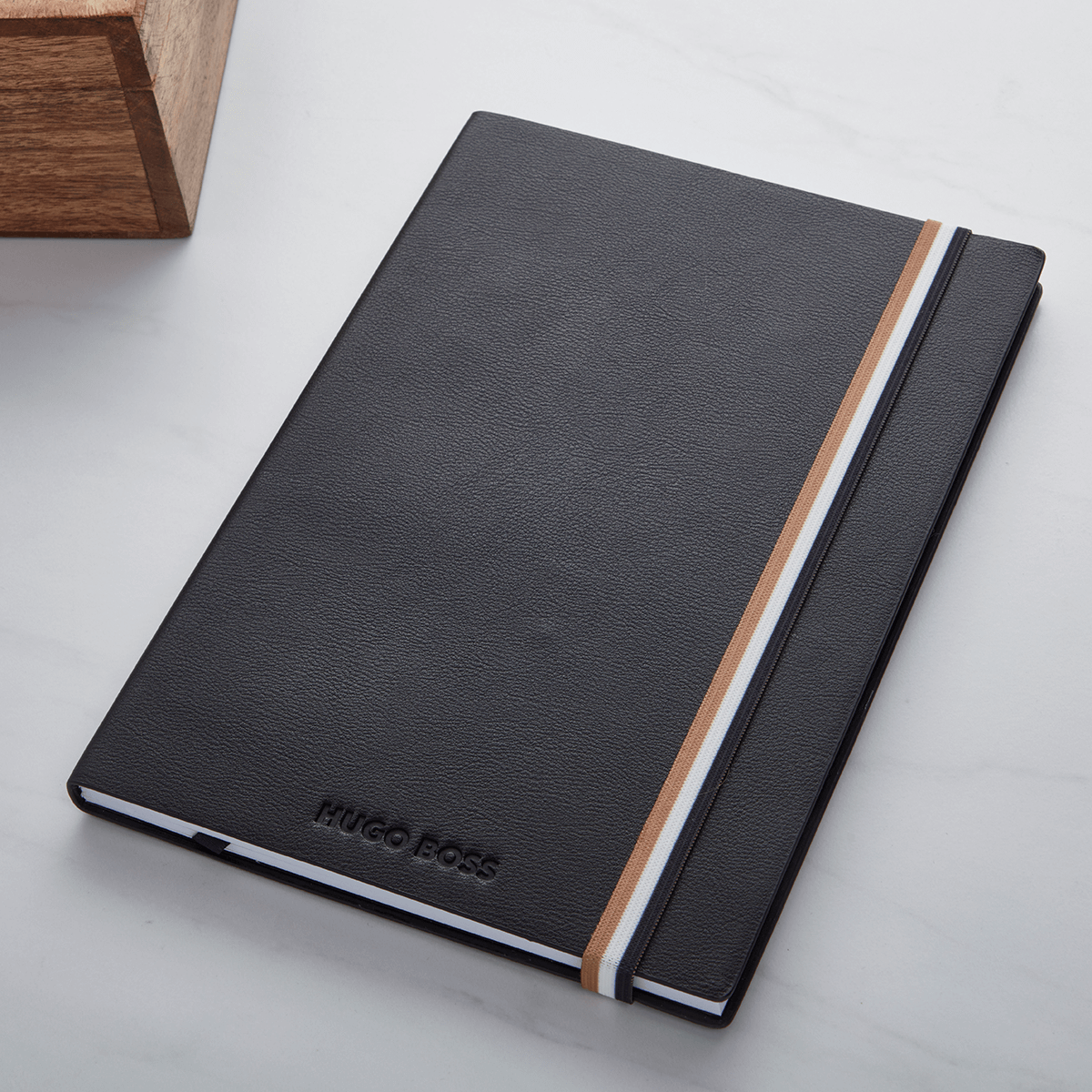 HUGO BOSS Iconic A5 Black Lined Notebook