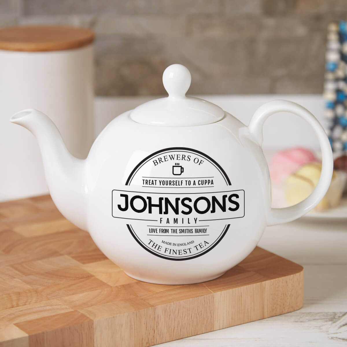 personalised Brewers Pot Belly Teapot