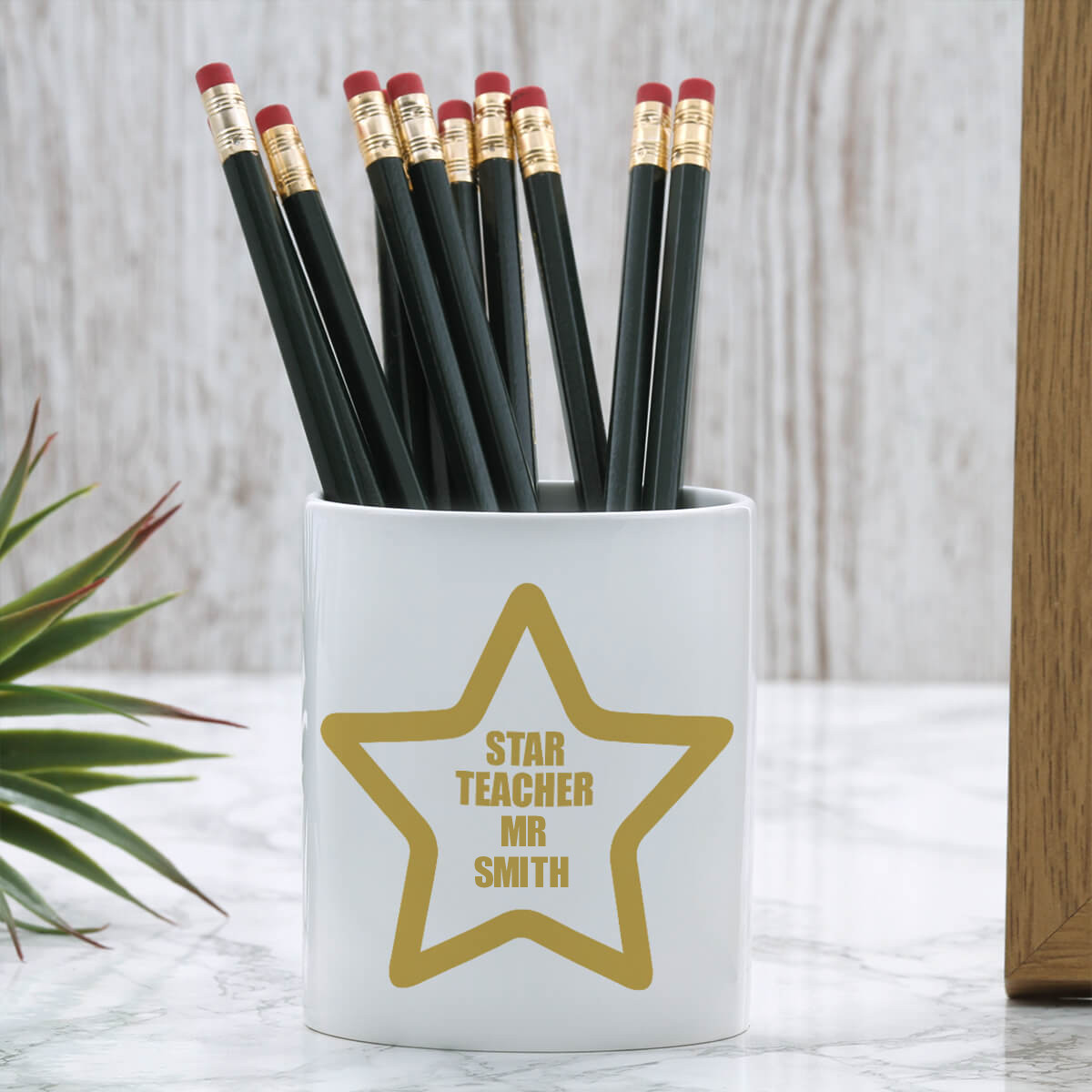 personalised Star Teacher Pen Pot