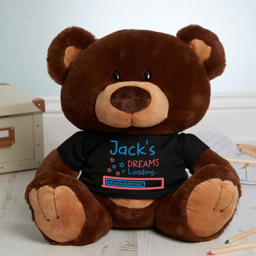 Personalised Boy Dreams Loading Chocolate Charlie Bear