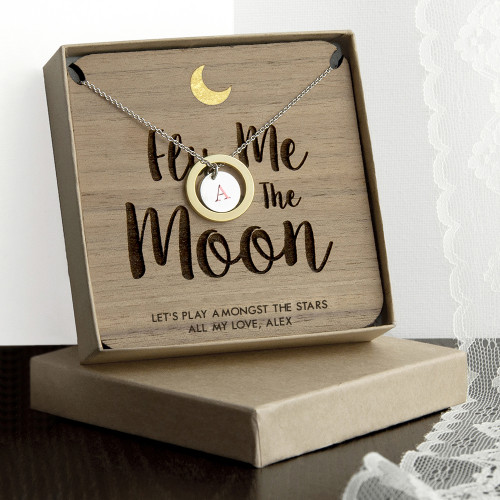 personalised To The Moon Necklace & Keepsake