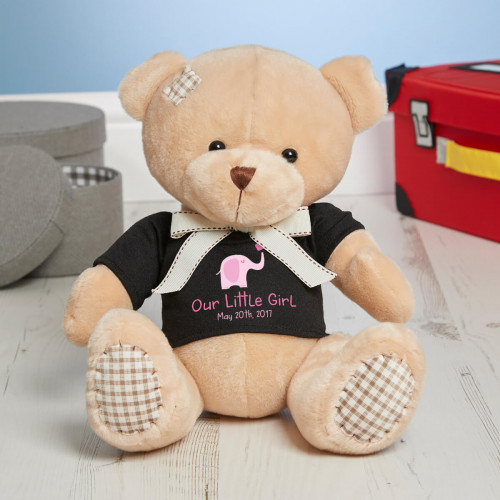 Personalised 'Our Little Girl' Beige Harley Teddy Bear