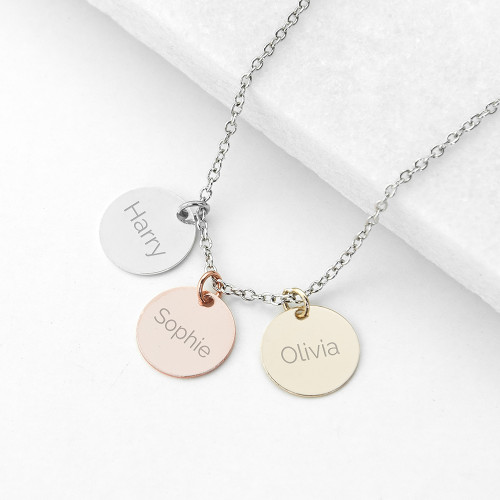 personalised My Family Discs Necklace