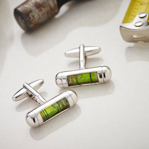 Personalised Spirit Level Cufflinks