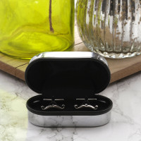 personalised Moustache Cufflinks Gift Set