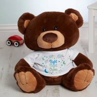 personalised 'Night Night' Caramel Charlie Teddy Bear