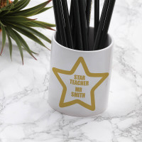 personalised Star Teacher Pen Pot