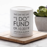 personalised The Day We Say I Do Personalised Money Box