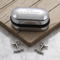 personalised Moustache Cufflinks Gift Set