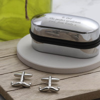 personalised Moustache Cufflinks Gift Set