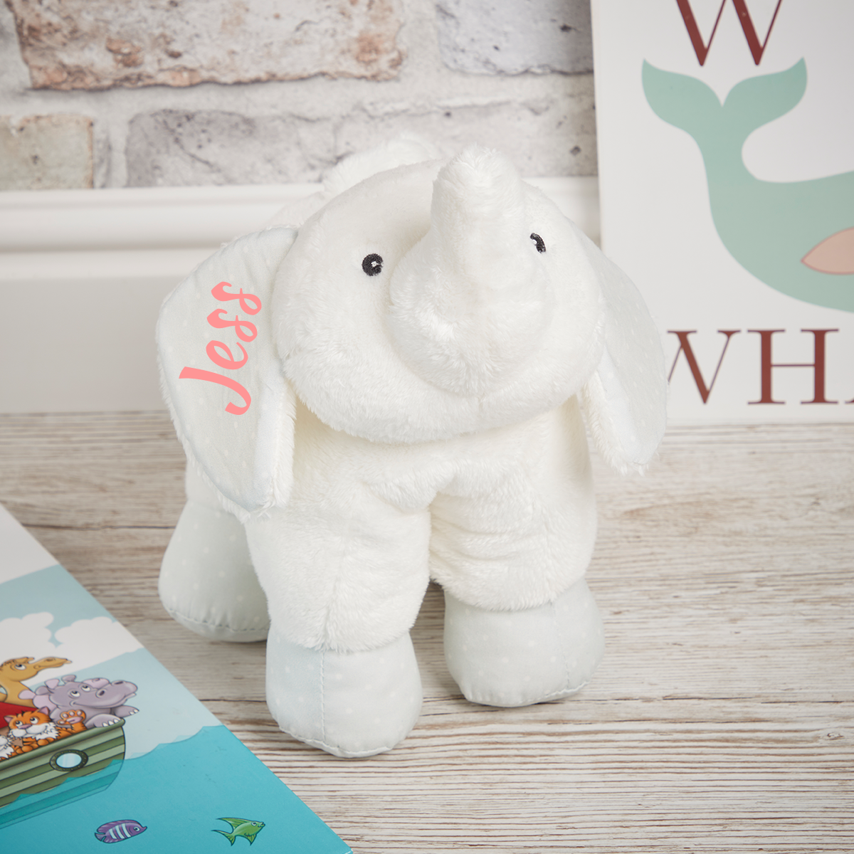 Plush White Elephant