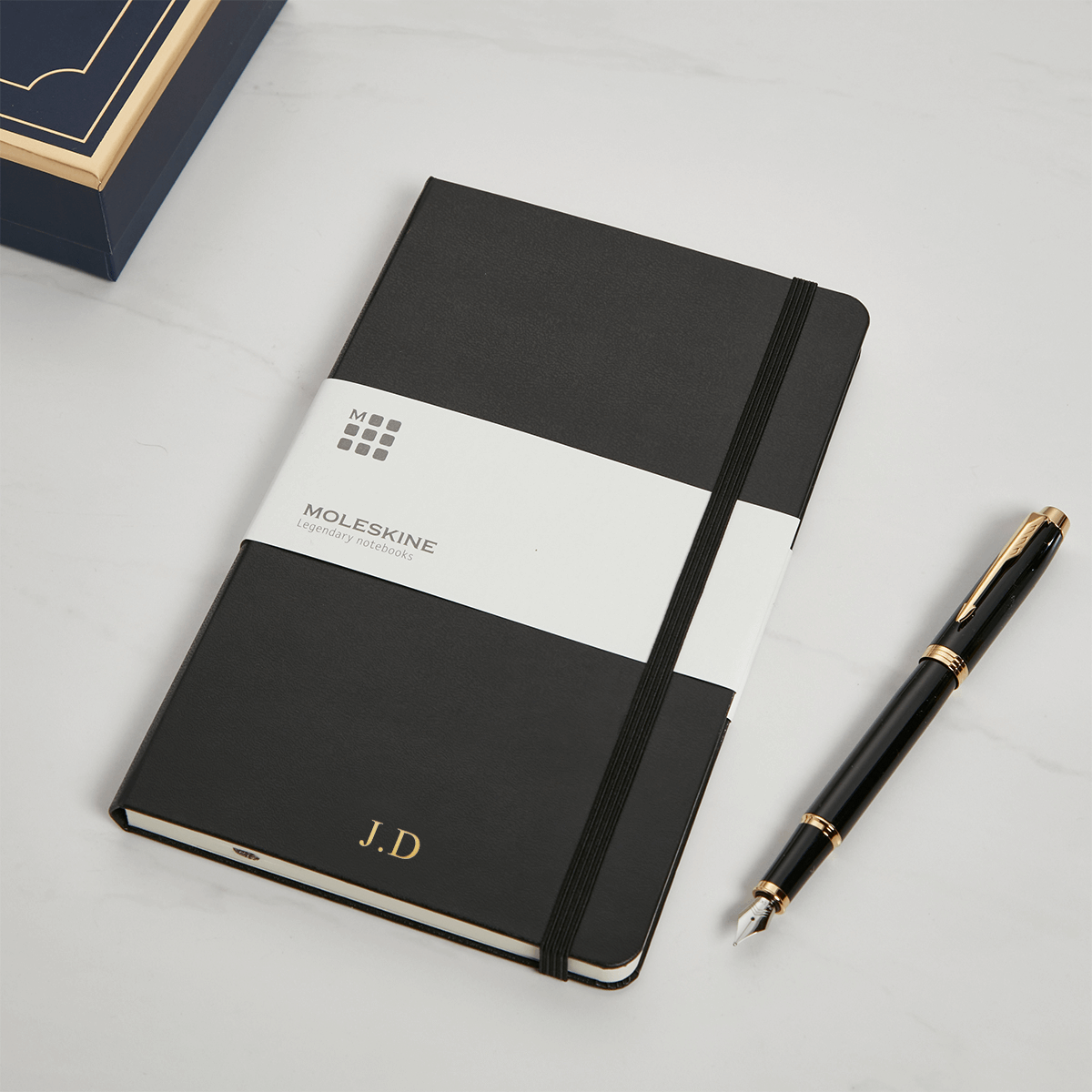 Personalised Solid Black Moleskine Notebook Boutique Gifts