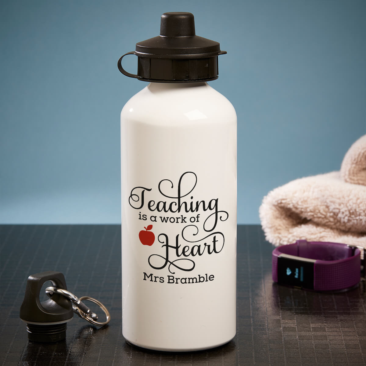 Teaching Is A Work Of Heart Water Bottle With Chug Lid & Carry